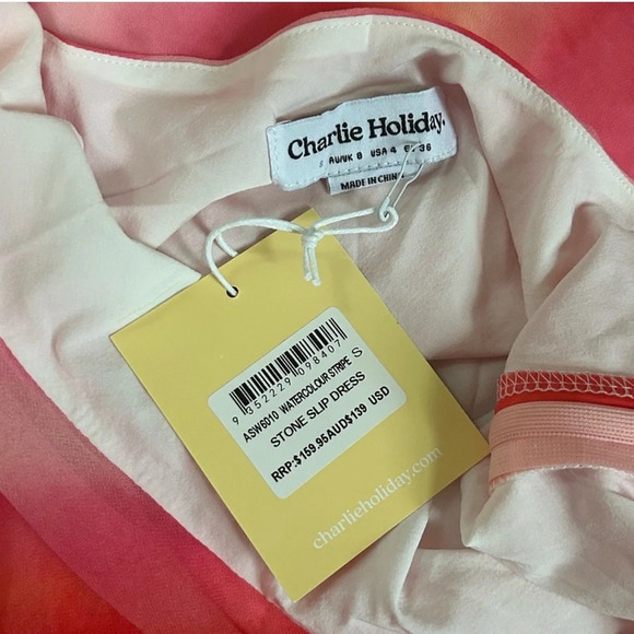 Charlie Holiday Stone Slip Dress in Water Color Stripes - Picture 8 of 10